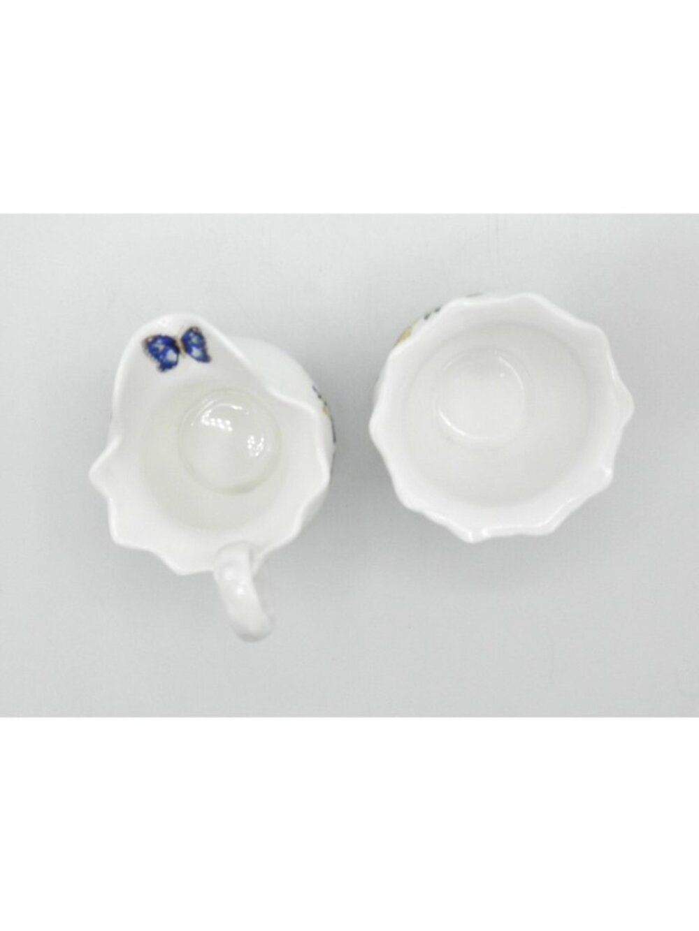 Cottage Garden by Aynsley Large Sandwich Tray Vine Shaped Cream and Sugar AYNOGA - Picture 13 of 14